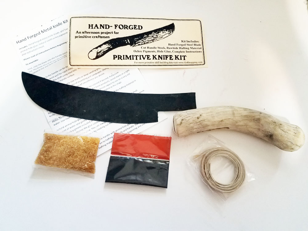 Knapped Stone Blade Knife Kit with Antler Handle – Native Way Online